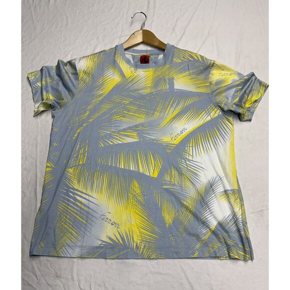 Ferrari T Shirt Mens Size Small Grey Yellow All Over Print Sports Car Racing F1 - Picture 5 of 9